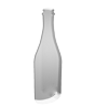 Acrylglasplatte in Flasche-Form konturgefräst <br>einseitig 4/0-farbig bedruckt