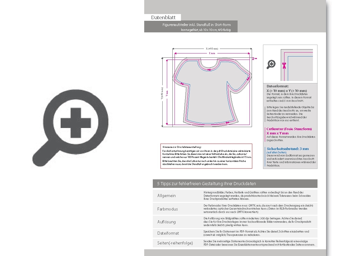 Product Bild figurenaufsteller_inkl__standfu___in_shirt-form_konturgefr__st__ab_10_x_10_cm__einseitig_4_0-farbig_bedruckt