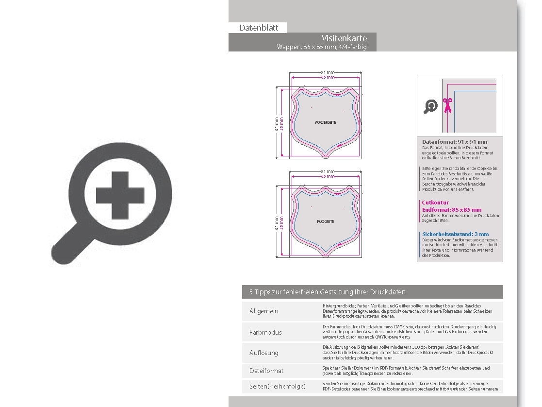 Product Bild visitenkarte_wappen__85_x_85_mm__2-seitig__4_4-farbig_cmyk