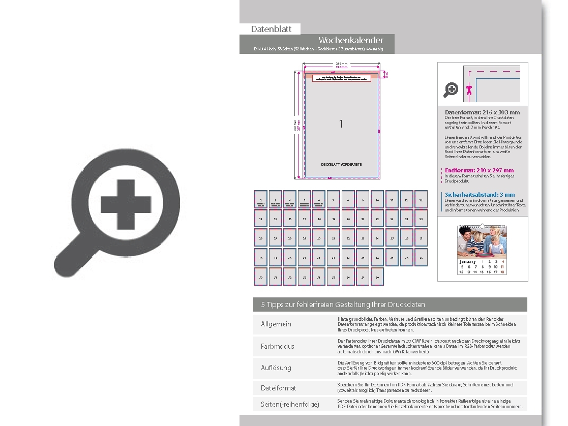 Product Bild wochenkalender_58_seiten_(52_wochen_+_deckblatt_+_2_zusatzbl__tter)__din_a4_hoch_(210_x_297_mm)